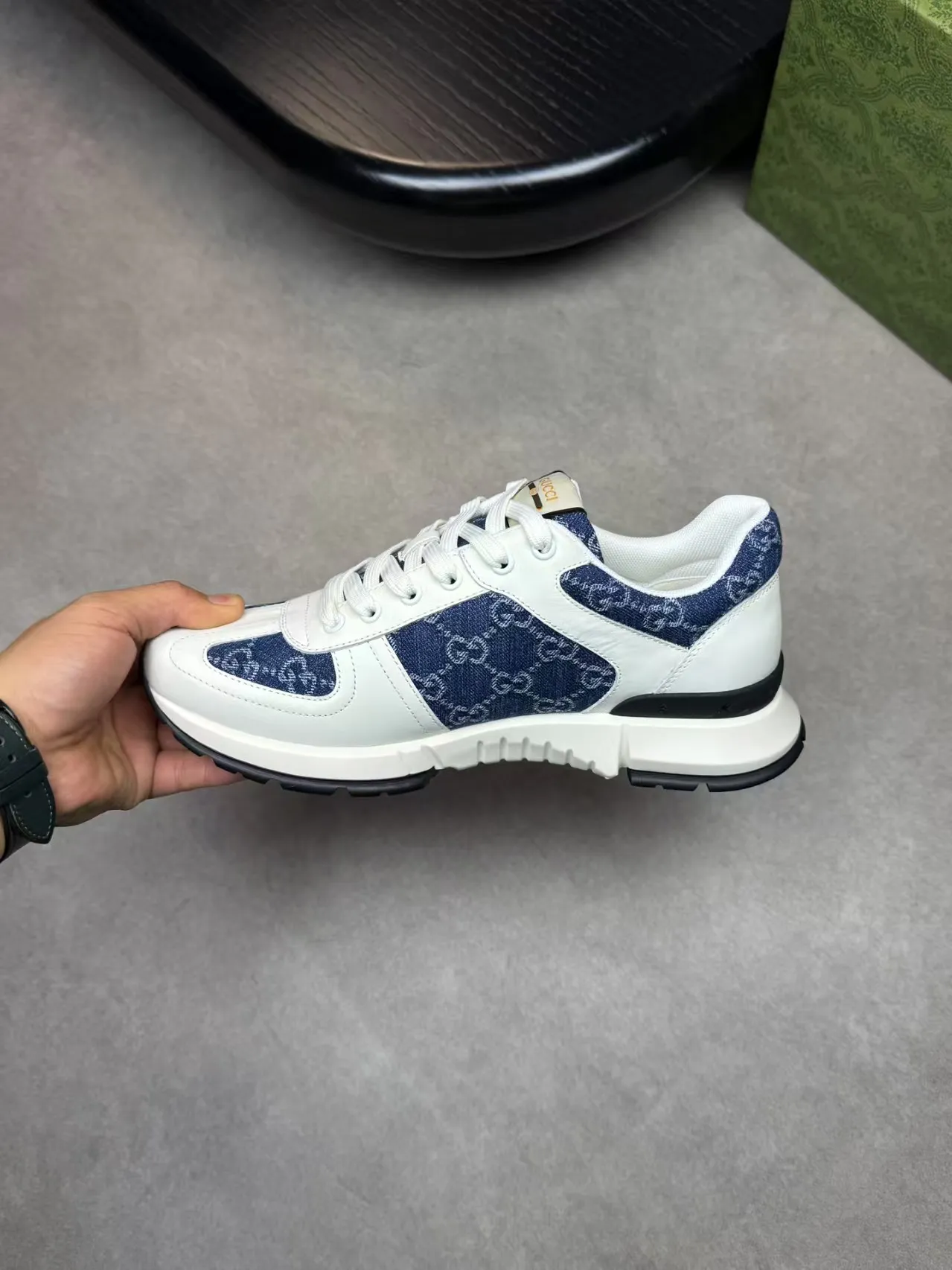 Factory price: 460💰Gucci new men's shoes GUCCI [Lightning] latest shoes are shipped. Original quality, fashionable, made of special materials, sheepskin lining, brand new packaging. The foot feels super comfortable and the workmanship is impeccable. Size: 38-45, Dingyi 45